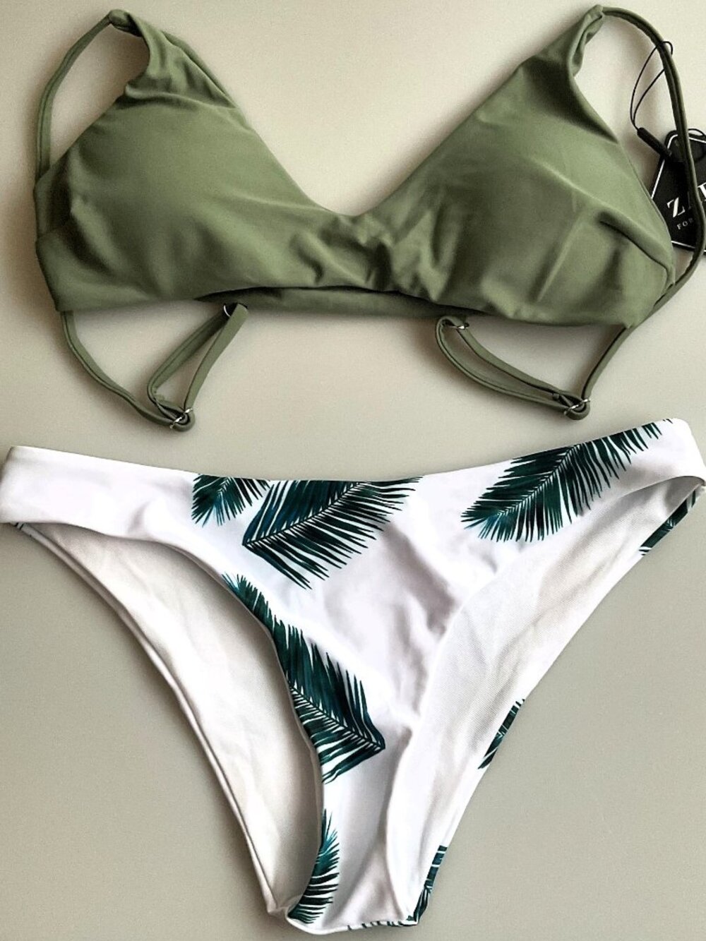 ZAFUL TROPICAL BIKINI TWO PIECE SWIMSUIT M 6